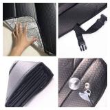 GWUSKDT Car Sun[Shade], Sun Protector,Foldable Front Window Shade-Thicken 5-Layer Bubble for Auto Windshield UV Protection and Heat Reflector 58\"x 27.5\" (Black)