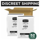 Depend Silhouette Adult Diapers, Incontinence & Postpartum Bladder Leak Underwear for Women, Maximum Absorbency, Large, Black, 52 Count (2 Packs of 26), Packaging May Vary