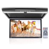 Pyle Car Overhead Monitor Screen Display - 17.3 inch. LCD Vehicle Flip Down Roof Mount Console - HDMI TV Player Control Panel w/ Built-in IR Transmitter for Wireless IR Headphone - Pyle PLRV1725