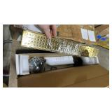 Elefloom Linear Shower Drain, 18 inch Gold Drain with Removable Grate Cover, Brushed 304 Stainless Steel Shower Floor Drain, Linear Drain with Hair Strainer and Adjustable Feet