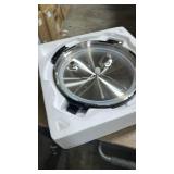 12 Quart Steel Electric Digital Pressure Cooker with Stainless Steel Pot in Silver