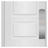 Deck the Door Decor Dog Scratch Door Protection Plate - Elegant Anodized Aluminum for All Door Types. Pet-Safe with Polished Edges and Rounded Corners. 3M Adhesive Mount - Satin Nickel 6x22in