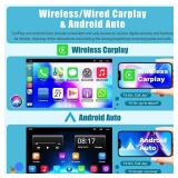 4+64GB Upgraded Car Stereo for Jeep Wrangler 2011 2012 2013 2014, 10.2 Inch Car Radio with Carplay&Android Auto Support GPS Navigation, Backup Camera,FM/RDS Radio, Bluetooth, IPS Touch Screen