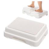 HHuanwfer Shower Bath Step Stackable Bathtub Non Slip Safety Step Stool, Indoor/Outdoor Handicap Wideing Hands Free Platform Medical Portable Stack-Able, for High Beds, Kitchens,Bathroom.