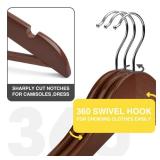 Uinicor Wooden Hangers - 60 Pack - Clothes Hanger for Daily Used,Heavy Duty Wood Hangers with Precisely Cut Notches,Coat Hanger for Closet, Clothes Hangers for Shirt Suit Dresï¼Waluntï¼