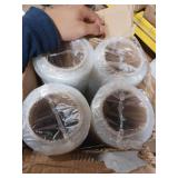 18\" x 1500ft x 80 Gauge Thick (20 Micron) Clear Cast Pallet Stretch Wrap Film [Pack of 4 Rolls, 1500