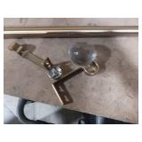 Ivilon Drapery Treatment Window Curtain Rod - Acrylic Ball 1 inch Pole. 28 to 48 Inch. Warm Gold