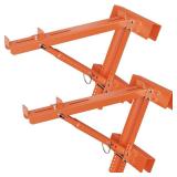 Ganggend 2 Pack Ladder Jacks for Scaffolding Platform,Heavy Duty Steel Ladder Jacks Scaffold Bracket,Adjustable Two-Rung Short Body Extension Ladder Jack for Roofing Painting Jobsite 20 inch Platform