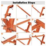 Ganggend 2 Pack Ladder Jacks for Scaffolding Platform,Heavy Duty Steel Ladder Jacks Scaffold Bracket,Adjustable Two-Rung Short Body Extension Ladder Jack for Roofing Painting Jobsite 20 inch Platform