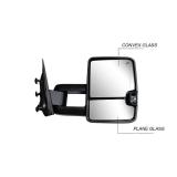 Brovw Towing Mirrors Compatible for 2014 15 16 17 2018 for Chevy Silverado GMC Sierra Rear View Mirrors Black Housing with Power Heated Turn Signal Light (Set of 2)