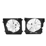 TYFYB 2pcs Left+Right Side Radiator Cooling Fan Set w/Blade Motor Shroud for 2013-2017 Honda Accord #386155A2A01, 190155A2A01, 190155A2A01-PFM,OE Replacement, Push or Pull Type