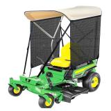 CCLINK Shade Canopy for zero turn lawn mower for john deere canopy,Kubota,Cub Cadet,Troy-Bilt & Others Foldable with UV Protection Equipped with High Visibility Left and Right Sunshades