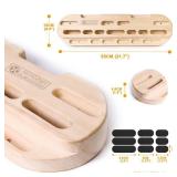 POWER GUIDANCE Rock Climbing Hangboard Wooden Hand Grip Strengthener Forearm Exerciser for Climbers Athletes