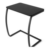SRIWATANA Side Table, End Table, Vintage C-Shaped Couch Table for Sofa Laptop Coffee Snack, Black