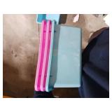 Zonon 12 Pcs Plastic Cubby Storage Bins Classroom Cubby Organization Storage Containers with 1 Pack Self Adhesive Labels Bin for Office Library School Home(Candy Color)