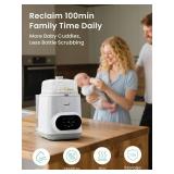 Grownsy EaseClean Bottle Washer Pro | All-in-One Bottle Washer and Sterilizer and Dryer | Baby Bottle Washer for Bottles, Pump Parts & Baby Essentials | Replaces Hand Washing