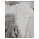 Levtex Home Mills Waffle King Bedspread Set (122x106in) with 2 Pillow Shams (36x20in) - Cream - Cotton Waffle King Size Bedspread Set - Soft, Pre-Washed