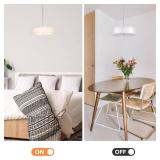 VONLUCE 3-Light Drum Chandeliers, 20\" Pendant Light Fixture with 2-Layer Fabric Shade E26 Bases, Adjustable Swivel Joint Hanging Light Fixture for Bedroom Living Room Kitchen Hallway, Brushed Nickel