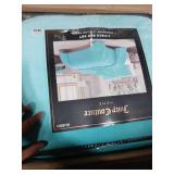 Juicy Couture Blue Crush Velour King Comforter Set - 3 Piece Luxury Bedding Ensemble