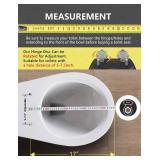 Angol Shiold Black Round Resin Toilet Seat Soft Close Quick Release Metal Zinc Alloy Hinge Easy to Install also Easy to Clean, Decorative Acrylic Seats (17 Inch, Black Starlight Glitter)