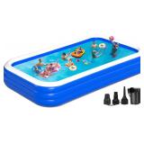 Extra Large Inflatable Pool for Family, 180