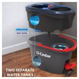 O-Cedar RinseClean Spin Mop & Bucket System | Clean with Clean Water | Removes 99% of Bacteria