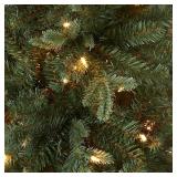 National Tree Company Artificial Christmas Tree For Entrances | Includes White Lights and Pot | Everyday Collections - 3 ft