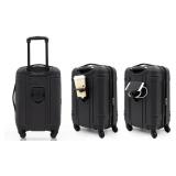 Wrangler 20\" Astral Hardside Carry-On Luggage, Black