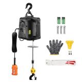 VEVOR 2-in-1 Electric Hoist Winch, 1100 lbs Lift Capacity, 1500W Portable Power Winch Crane, 22.9 ft Lifting Height, 13 ft/min with Wired Remote Control, for Garage, Warehouse, Factory Lifting Towing