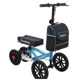 BlessReach Knee Scooter, All Terrain Foldable Knee Scooter Walker, Disc Brake Knee Walker for Foot Injuries Compact Crutches Alternative