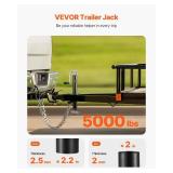 VEVOR 5000 lbs A-Frame Trailer Jack, 15\" Vertical Travel, Adjustable Drop Leg, for Horse, Utility, Yacht Trailers