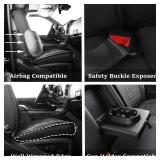 JOJOBAY Chevy Silverado Seat Covers,Leather Seat Covers for GMC Sierra,Custom Fit 2007-2026 1500 2500HD 3500HD Crew Double Extended Regular Cab,LT LZT RST Trail Boss(Full Set,Black)
