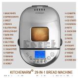 KITCHENARM 29-in-1 SMART Bread Machine with Gluten Free Setting 2LB 1.5LB 1LB Bread Maker Machine with Homemade Cycle - Stainless Steel Breadmaker with Recipes Whole Wheat Bread Making Machine