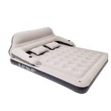 Outraveler King Size Air Mattress Inflatable Bed with Headboard and Pillows,Blow Up Sofabed