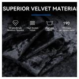 Outpain 6Pack 6ft Black Velvet Tablecloth for Rectangle Tables- Wrinkle Free Heavyweight Luxury Fitted Table Cover 90Ã132Inchï¼Stretch Fabric Table Skirt for Wedding Receptions/Banquet Decor