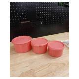 Tupperware 6pc (set of 3) Serve and Store Food Storage Canister Set Pink - Retail: $20