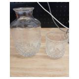 Cut Glass Carafe and Tumbler Set - Retail: $15