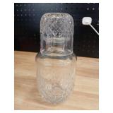 Cut Glass Carafe and Tumbler Set - Retail: $15