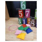 Carnival Games Set 5 in 1 Plastic Cones Ring Bean Bags Toss Game Can Bean Bag Toss Game. Only one ring - Retail: $25