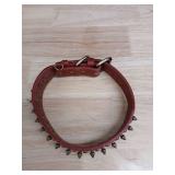 Spiked Leather Dog Collar Medium  - Retail: $35