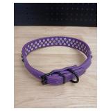 Medium purple Leather Dog Collar - Retail: $15