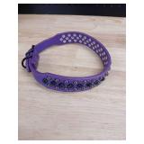 Medium purple Leather Dog Collar - Retail: $15