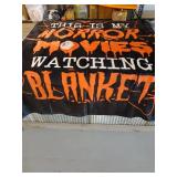 Horror Movies Watching Blanket 50 inches x 60 inches  - Retail: $24