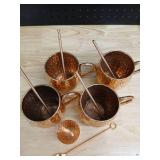 Hammered Copper Moscow Mule Mug Set with Straws - Retail: $45