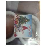 Christmas Shower Curtain Set with  Hooks - Retail: $15