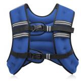 Weight Vest with Reflective Stripe for Workout, Strength Training, Running, Fitness, Muscle Building, Weight Loss, Weightlifting 20 LBS - Retail: $69