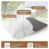 PEUJEW Camping Pillow Travel Pillow Small Shredded Memory Foam Pillow - Compressible Medium Firm, Breathable Cover, Ideal Backpacking Hiking, Airplane and Car - Retail: $25