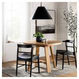 2pk Kaysville Curved Back Wood Dining Chair Black - Thresholdâ¢ designed with Studio McGee: Rubberwood Frame, Non-Upholstered, 250lb Capacity - Retail: $250