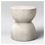 Faux Stone Hourglass Shaped Patio Accent Table - Thresholdâ¢ Offwhite - Retail: $100