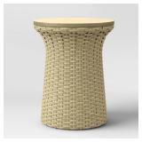 Wicker Storage Patio Accent Table Tan - Thresholdâ¢ - Retail: $100